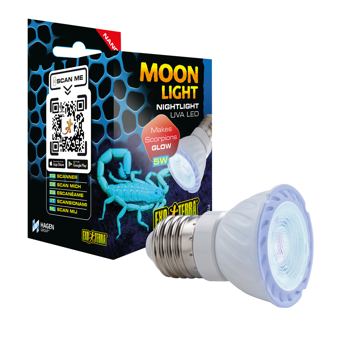 Exo Terra Moonlight UVA LED Nano 5W – Reptilian Arts