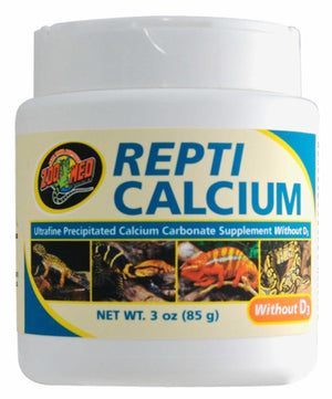 Zoo Med Repti Calcium supplement jar on a white background