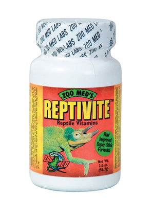 Zoo Med's Reptivite reptile vitamins bottle on a white background