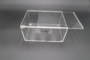 Large Acrylic enclosure with lid open