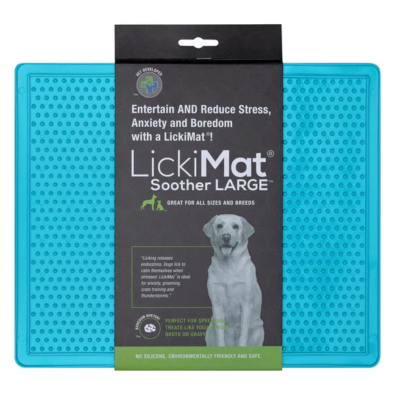LICKIMAT Buddy Slow Feeder Dog Lick Mat, Turquoise, X-Large 