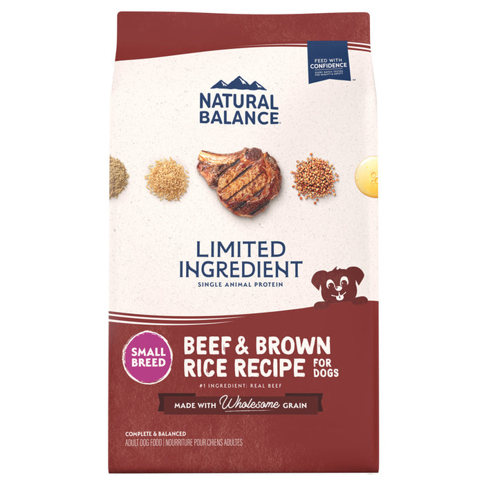 Natural Balance Limited Ingredient Beef & Brown Rice Small Breed Bites 4lb