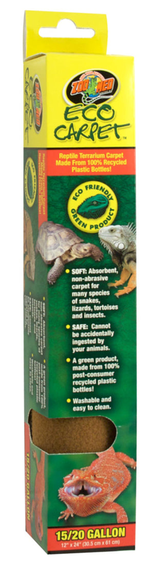 Zoo Med Eco Carpet Reptile Terrarium Carpet 20 gal, 12in X 24in