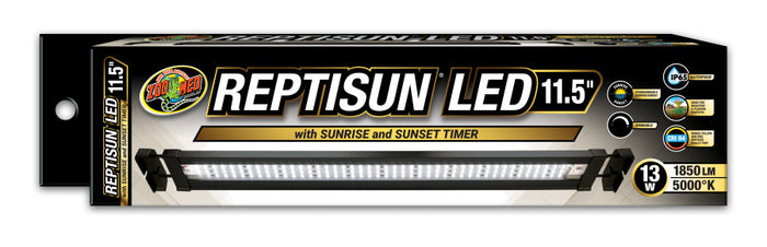 Zoo Med Reptisun LED w/Sunrise & Sunset Timer Terrarium Hood 11.5"