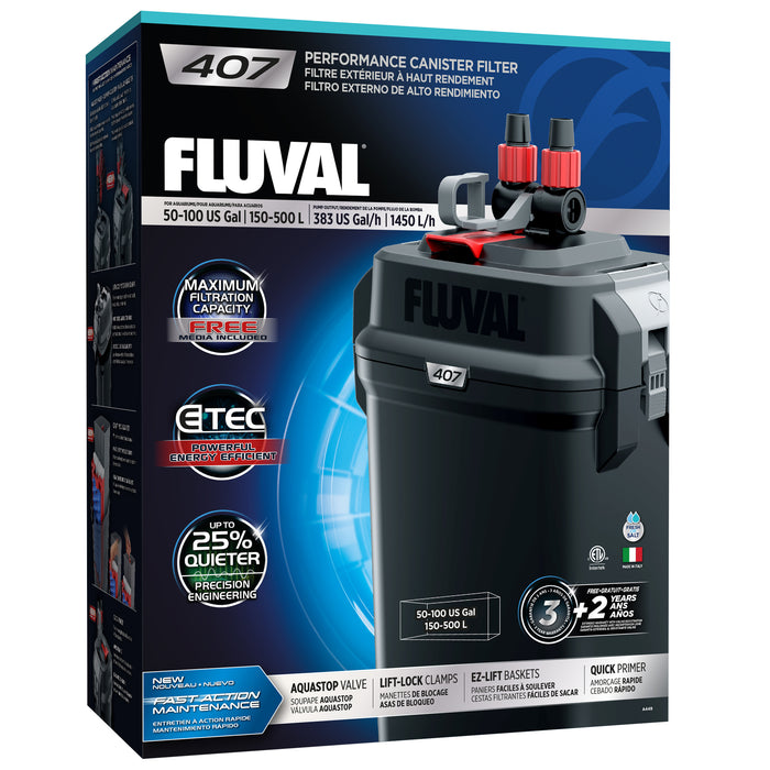 Fluval 407 External Filter 120Vac, 60Hz
