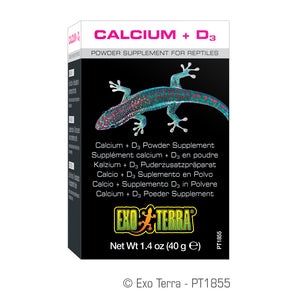 Exo Terra Calcium + D3 Powder Reptiles Supplement - 1.4-Ounce