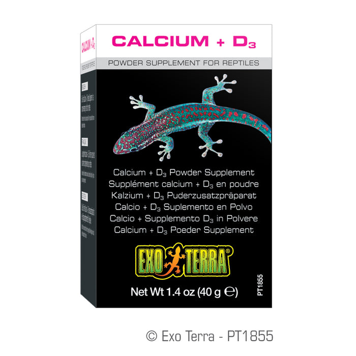 Exo Terra Calcium + D3 Powder Reptiles Supplement - 1.4-Ounce